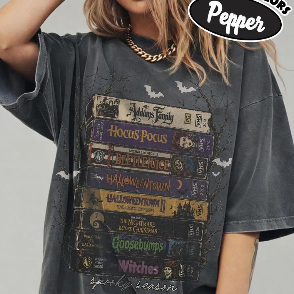 Halloween VHS Retro Spooky Season Funny Movie T Shirt